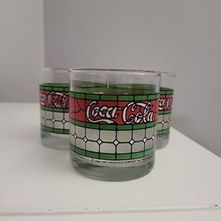 Coca Cola vintage (1999) Stained small drinking Glass