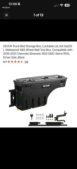 Vevor TruckBed Storage Box 19-21 Chevy 1500