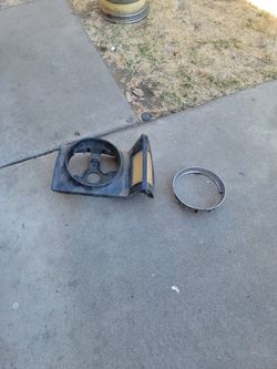 1973-75 Left Side Fender With Chrome Bezel