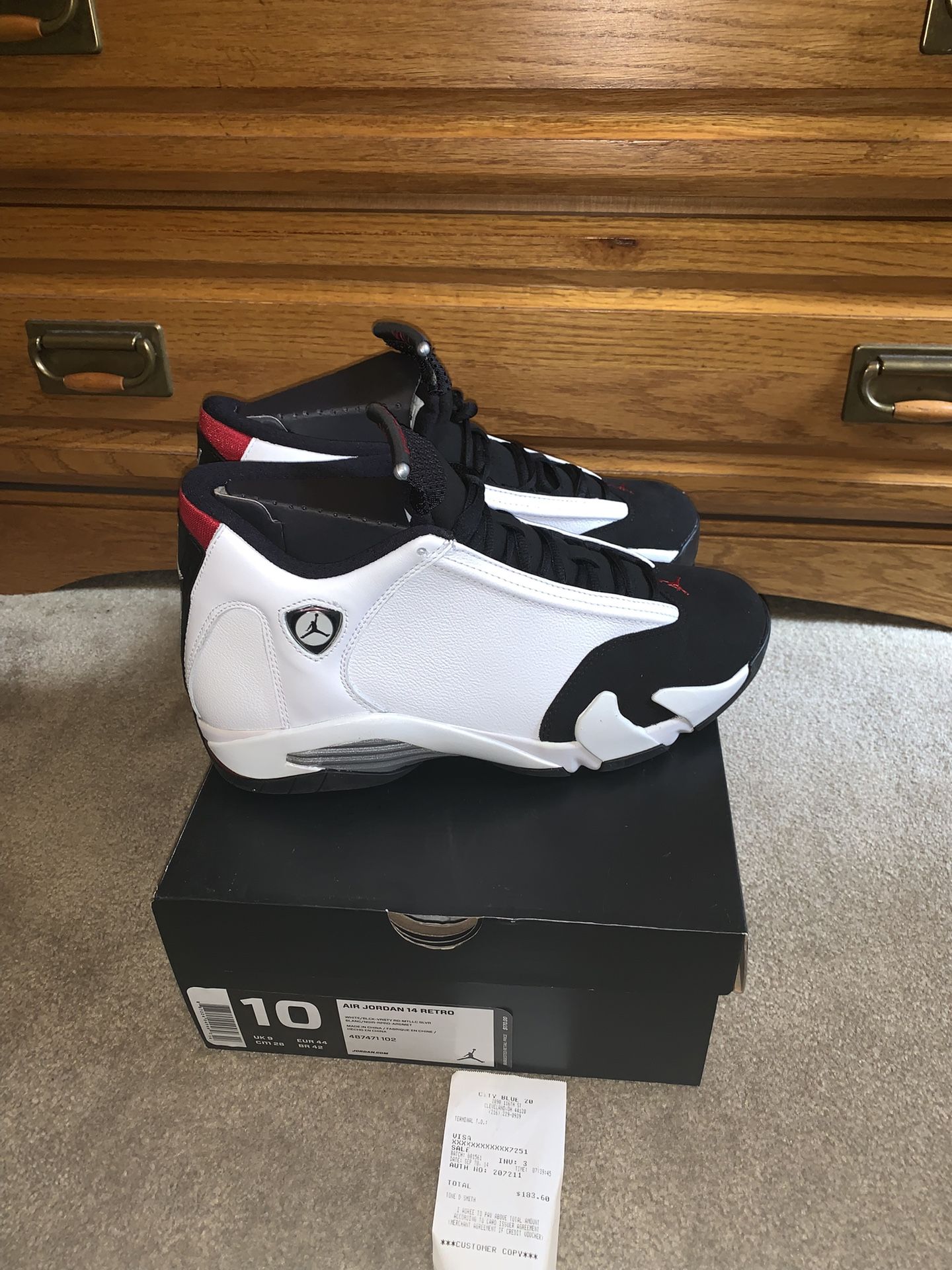 Air Jordan 14 Black Toes