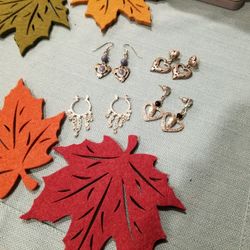 Set Of 4 Silver Earrings