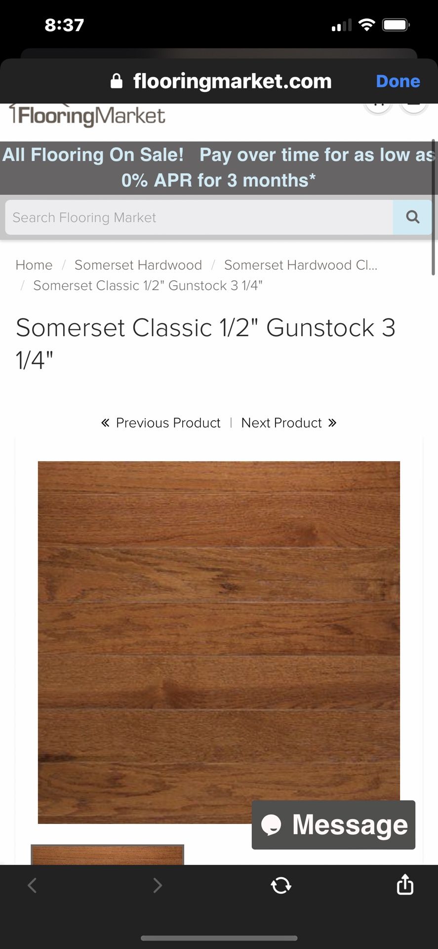 Somerset Hardwood Flooring 100 Sqft
