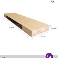Two Wood Floating Shelves