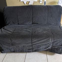 Ikea Lycksele Lovas Sofa Bed With Mattress And Black Corduroy cover
