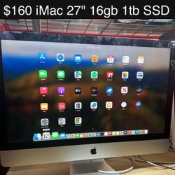 iMac 2013 Ultra Thin 2K 27" 16gb i5 1tb SSD Mac OS Sonoma 