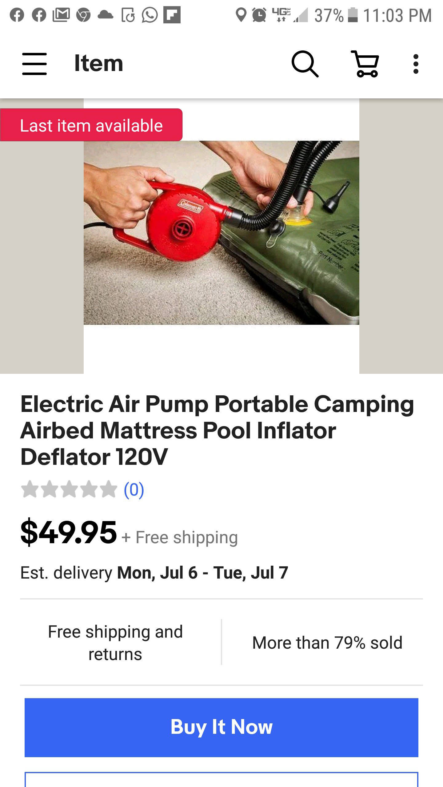 Poor/ air mattress air pump