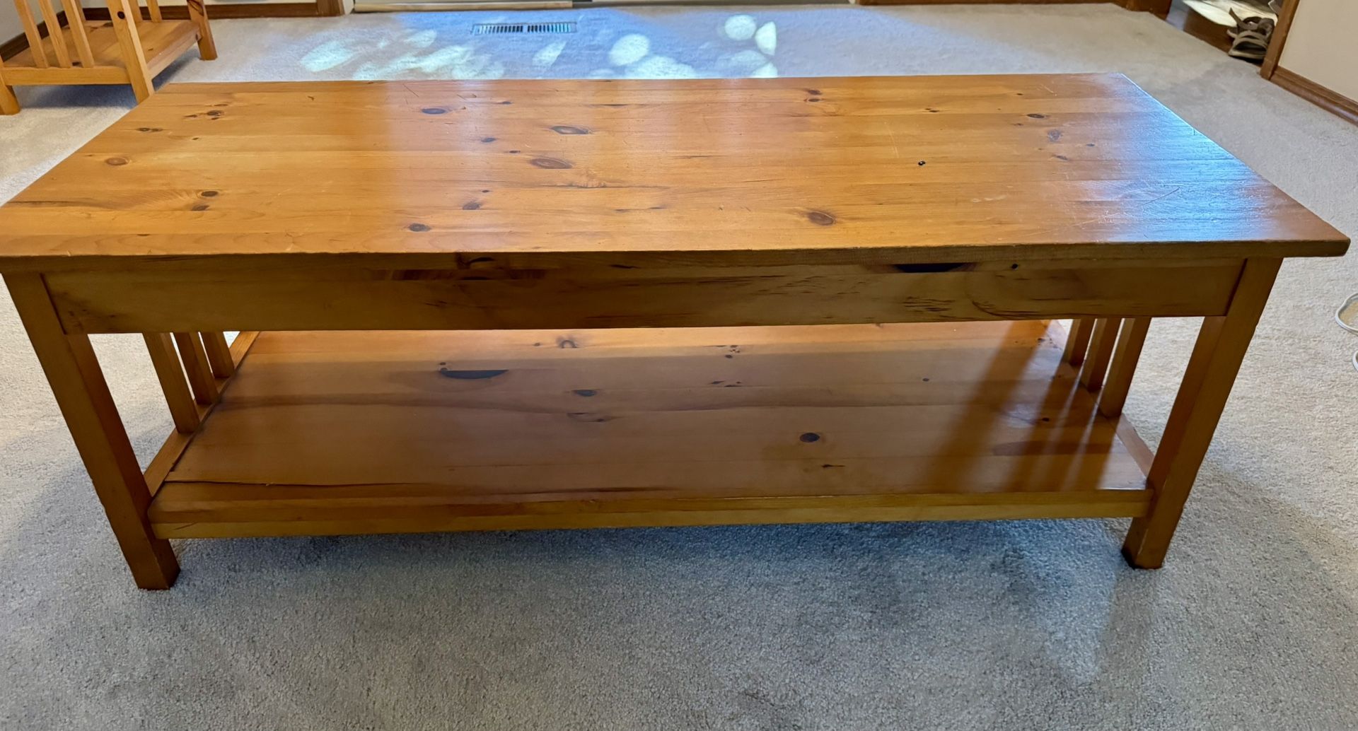Pine Coffee Table / Matching End Table