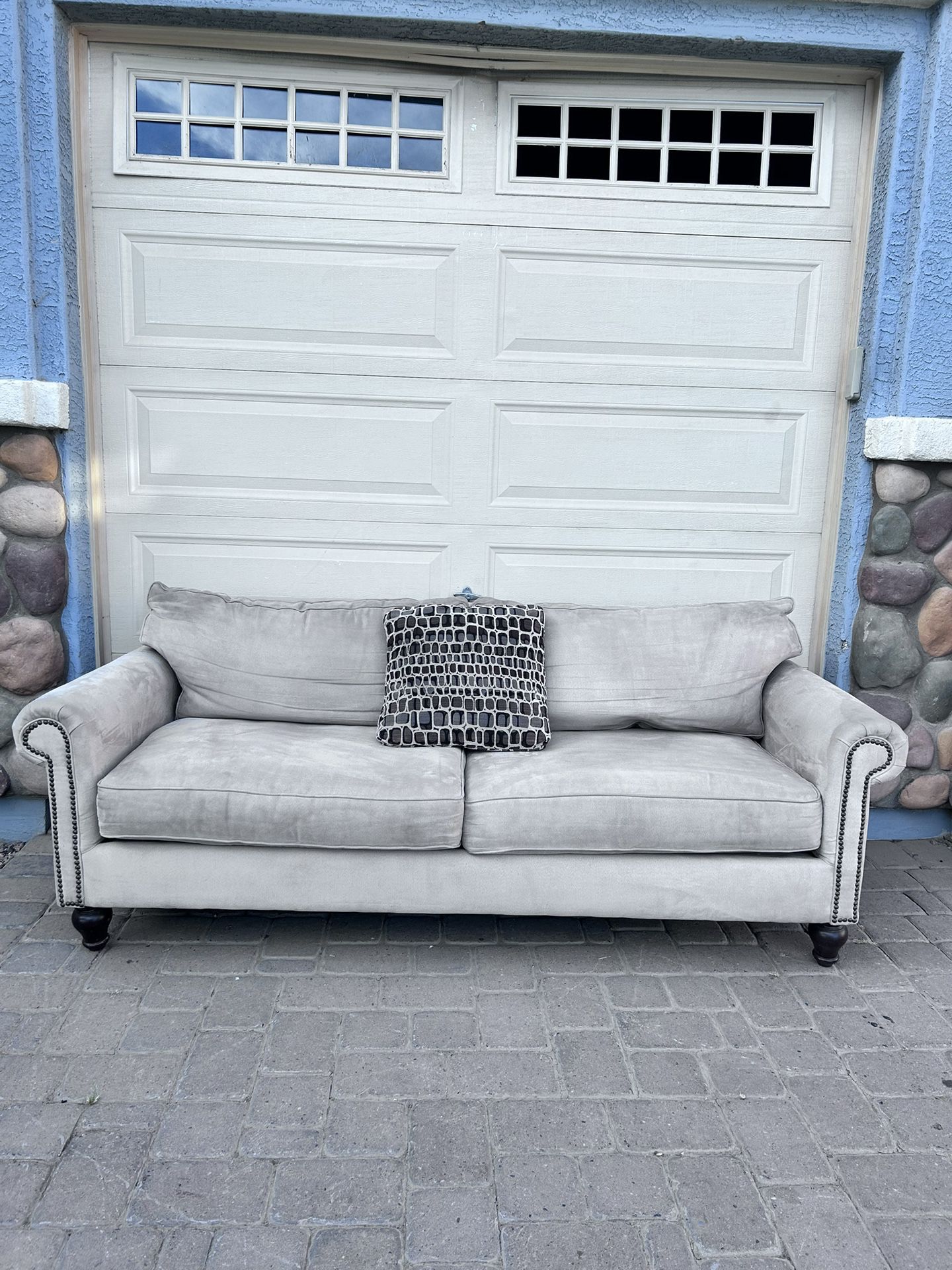Large Beige Couch W/Pillow - Can Deliver!