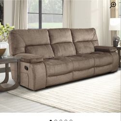 Aleeccia 86.5'' Upholstered Reclining Sofa