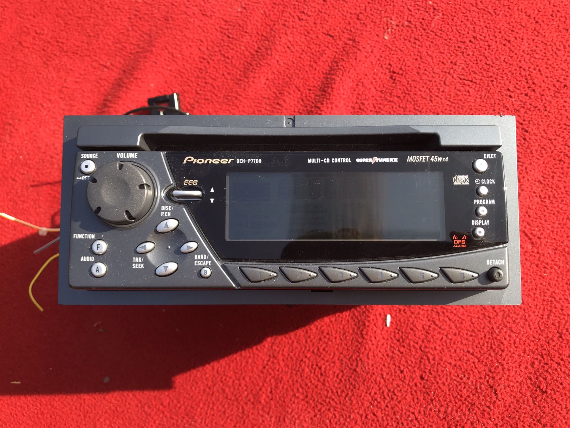 Pioneer DEH-P77DH Car Stereo Receiver CD player MOSFET 45Wx4 Not tested But looks super clean, like never used! Pickup location at 4001 N. Pima Rd