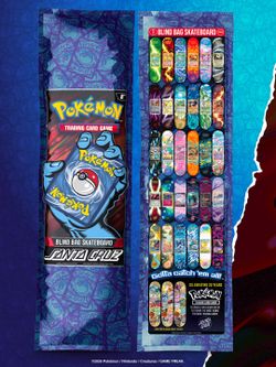 Pokemon x santa cruz skateboard deck blind box