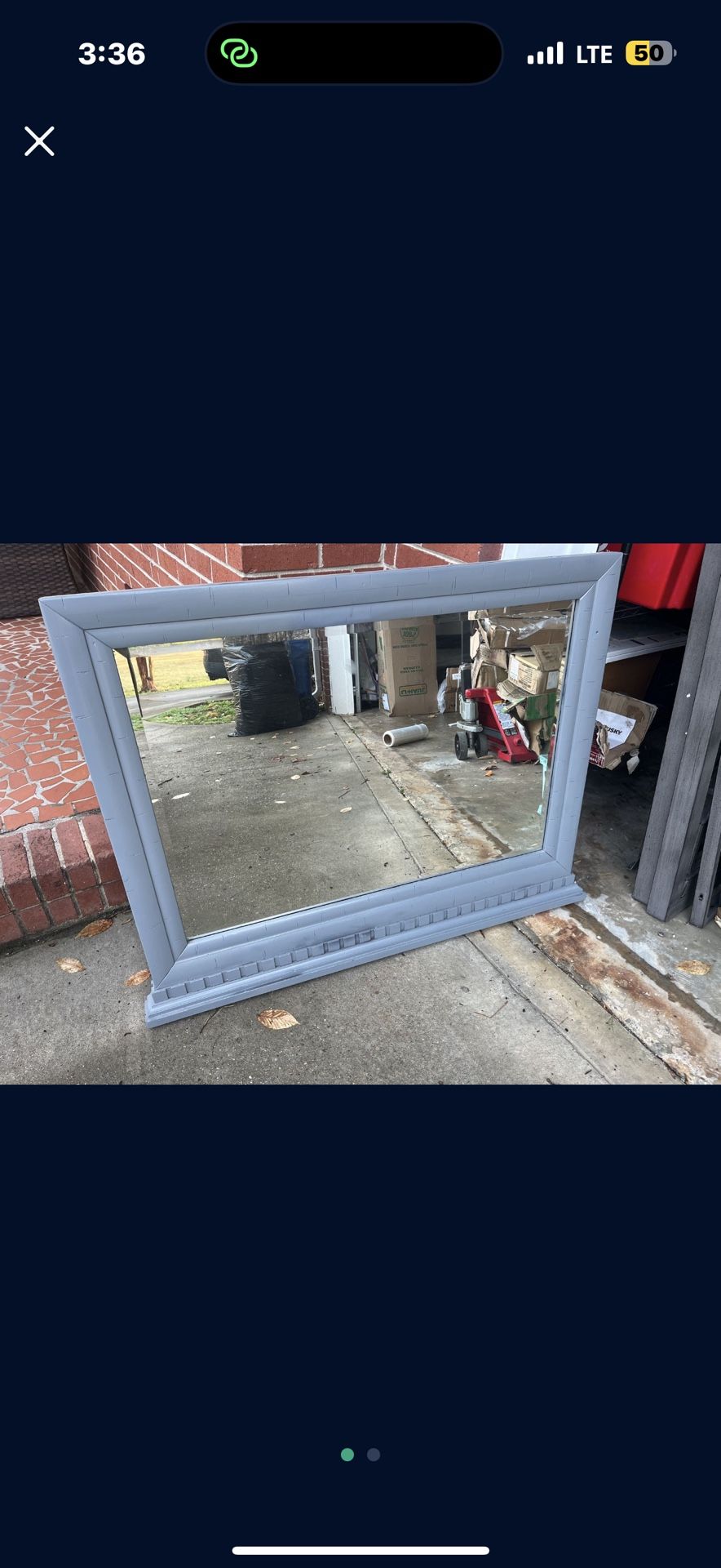 Large Gray Dresser Mirror