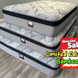 Full Bamboo Plush Comfort Europillow Top 12inch Matres