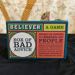 Bad Advice Adult Boxed Card Game by Editors of The Believer - Comedy Comedians