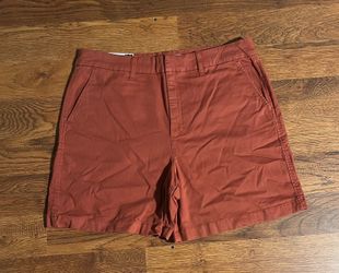 Anne Klein Rust Red Cotton Shorts Size 14