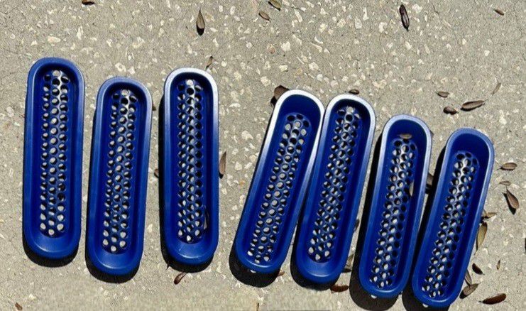 Jeep Jk Blue Grill Inserts And More Look!!