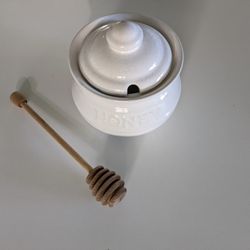 Farmhouse Ceramic Honey Pot