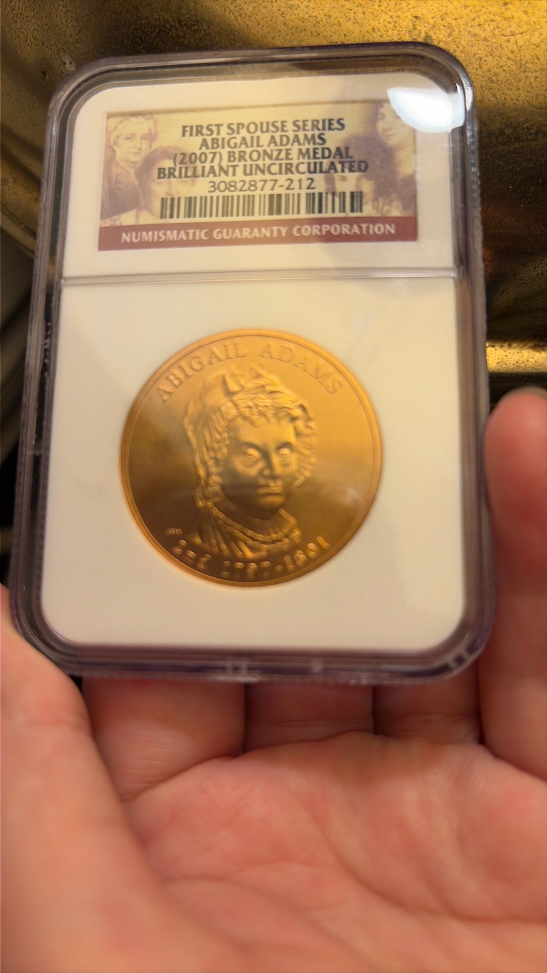Absolutely, Julie! Here’s a polished, brief sales description you can use for listing the Abigail Adams and Jefferson Liberty bronze medals together