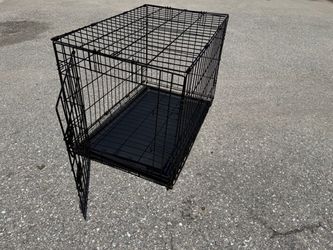 Black Metal Single Door Dog Cage! 30x19x20in