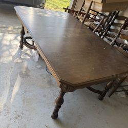 Free Wood Table And chairs 