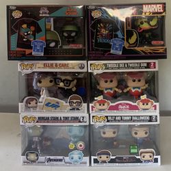 2 Pack And T-shirt Bundle Funko Pops,  Marvel, Disney 