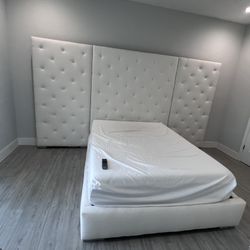 Queen Size Bed, Mattress, And Frame 