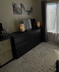 Black ikea 6 drawer dresser
