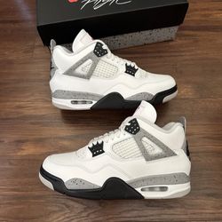 Air Jordan 4 White Cement 2025 Sizes 8.5M/9M/9.5M/10M/10.5M/11M/11.5M/12M/14M‼️Brand New‼️