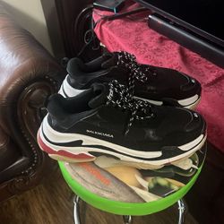 Red balenciaga sneakers for sale top