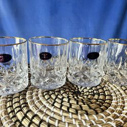 Vintage LG whiskey glass  Made in Italy  Set of 4 