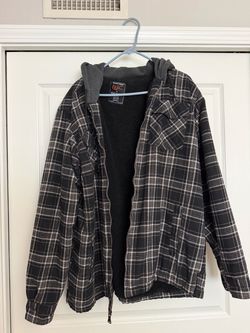 Sherpa lined hooded flannel
