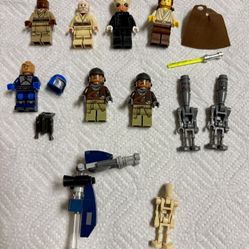 Lego Star Wars Lot of 10 Authentic Minifigures~Qui-Gon Jinn~Jedi Minifigs