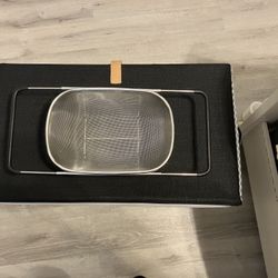 Stainless Steel Mesh Strainer with Black Handles