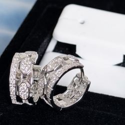 Moissanite Huggie Earrings