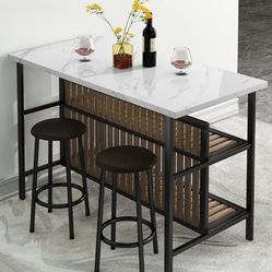 3 Piece Bar Table Set
