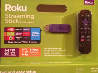 ROKU streaming stick HDMI w M GO credit