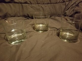 Set of three whiskey / drinking glasses