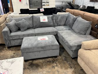 FREE OTTOMAN w/t SECTIONAL (couch, sofa) !!NO CREDIT NEEDED !! TAKE IT HOME TODAY!! 🚛 SAME DAY DELIVERY AVAILABLE 🚚 Se Habla Español