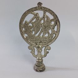 VINTAGE Cast Iron Ship Lamp topper 