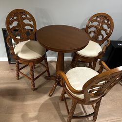 Pub Table With Three Chairs