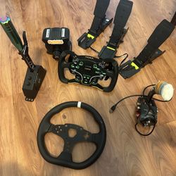 MOZA R3 | Srp Pedals W/ Clutch | USB Handbrake | Moza Sequential Shifter / Extra Wheel