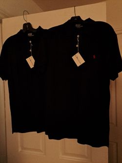 Polo shirts. Black. Small. New 5.00 each 9 shirts for 40.00