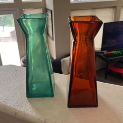 Vase Set - Brown and Green