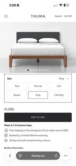 Thuma King Size Bed Frame