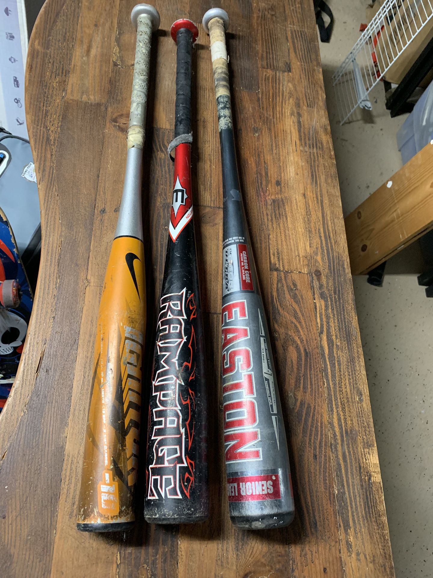 Batting cage bats.