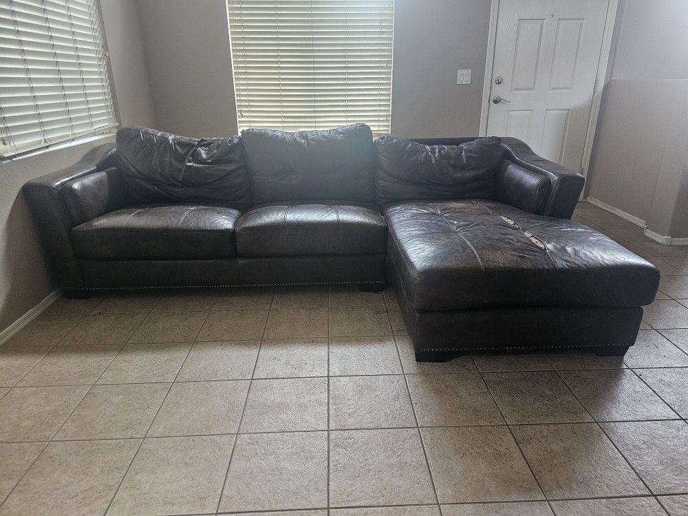 Free Brown Leather Couch