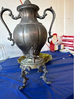 Silver plated tea urn