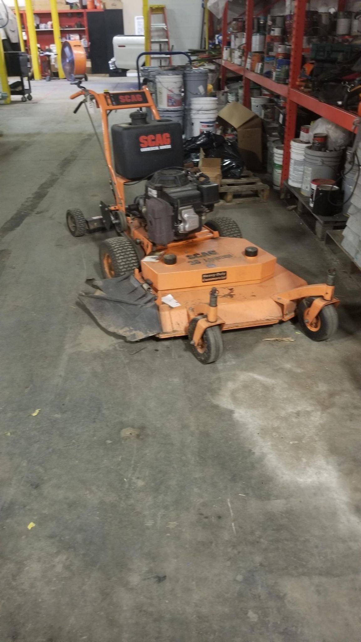 Commercial lawn mower for sale.