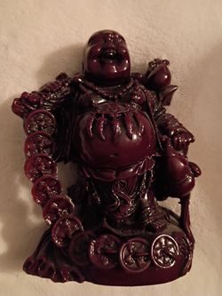 hand carved laughing buddah 8inch 15lb solid
