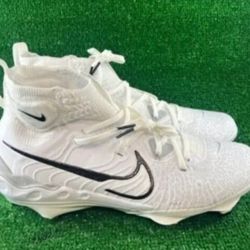 Brand New Nike Alpha Huarache NXT White Metal Baseball Cleats Sizes 7, 7.5, 8